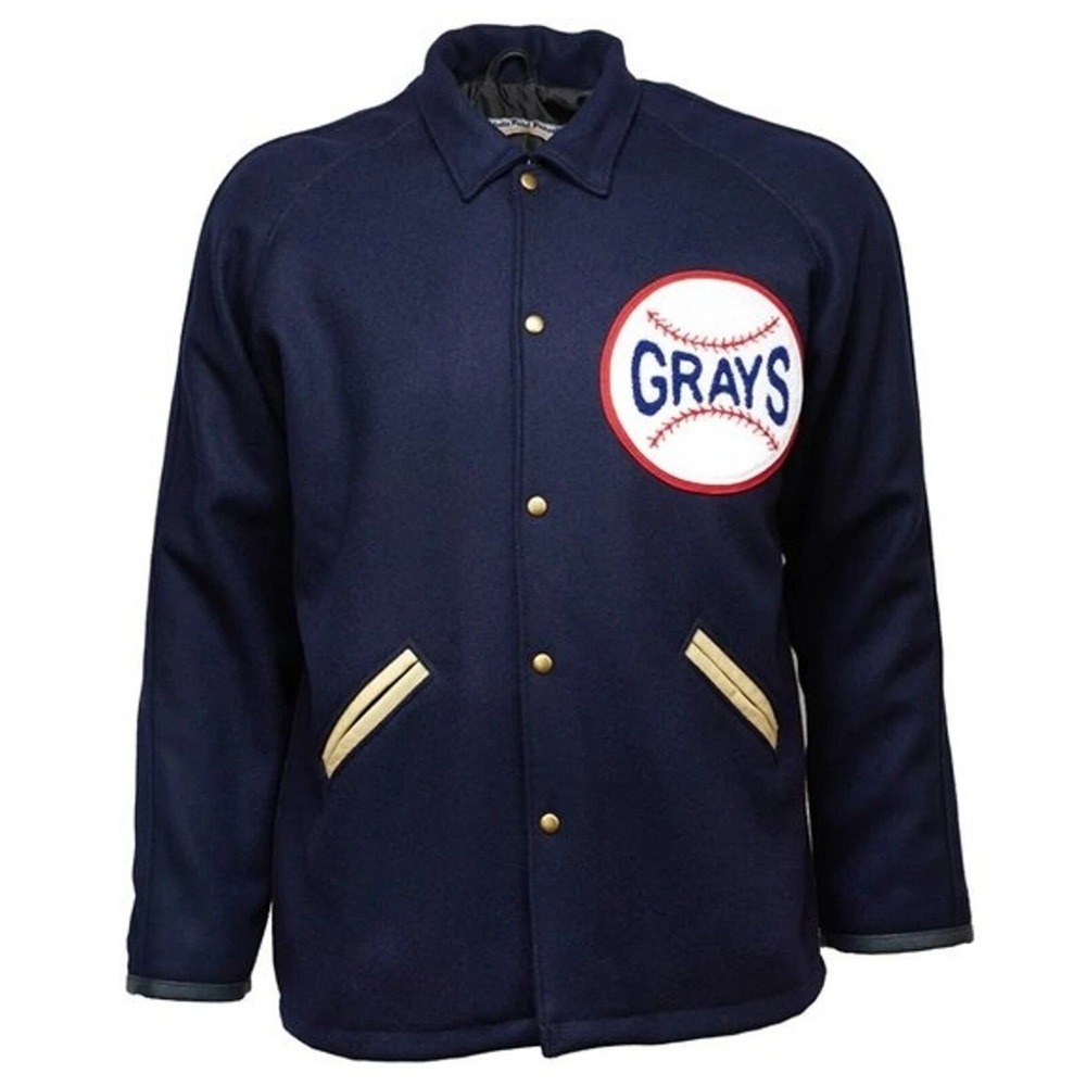 Ebbets Field Flannels Size XXL Homestead Grays Wool Stadium Fingertip Coat Mens